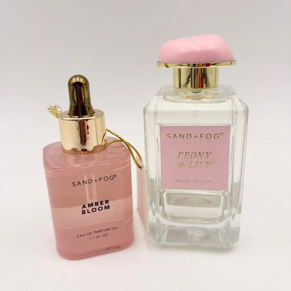 Sand + Fog Other - Sand + Fog Amber Bloom EDP Oil 1.7oz and Peony & Lily EDT Fragrance Set Pink